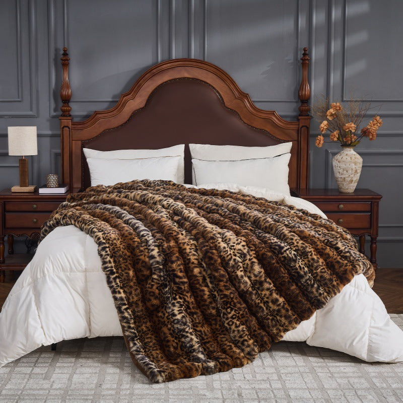 Leopard Brown Bubble Blanket