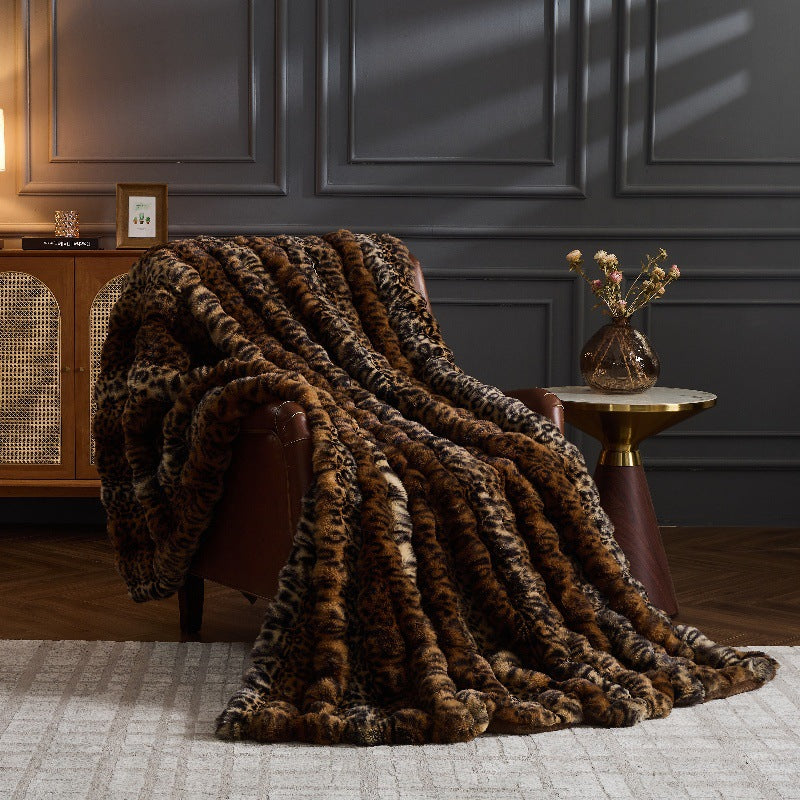 Leopard Brown Bubble Blanket