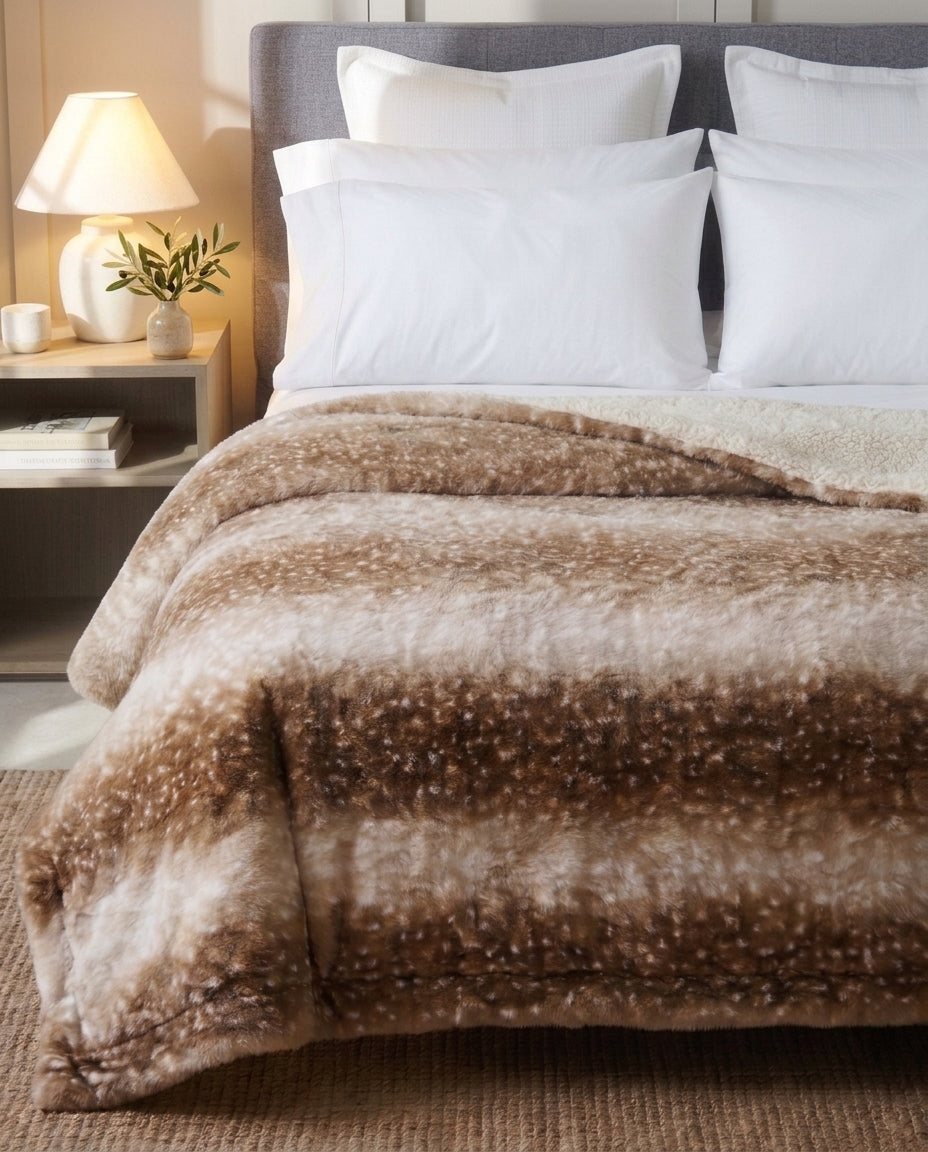 Deer Print Cozy Blanket